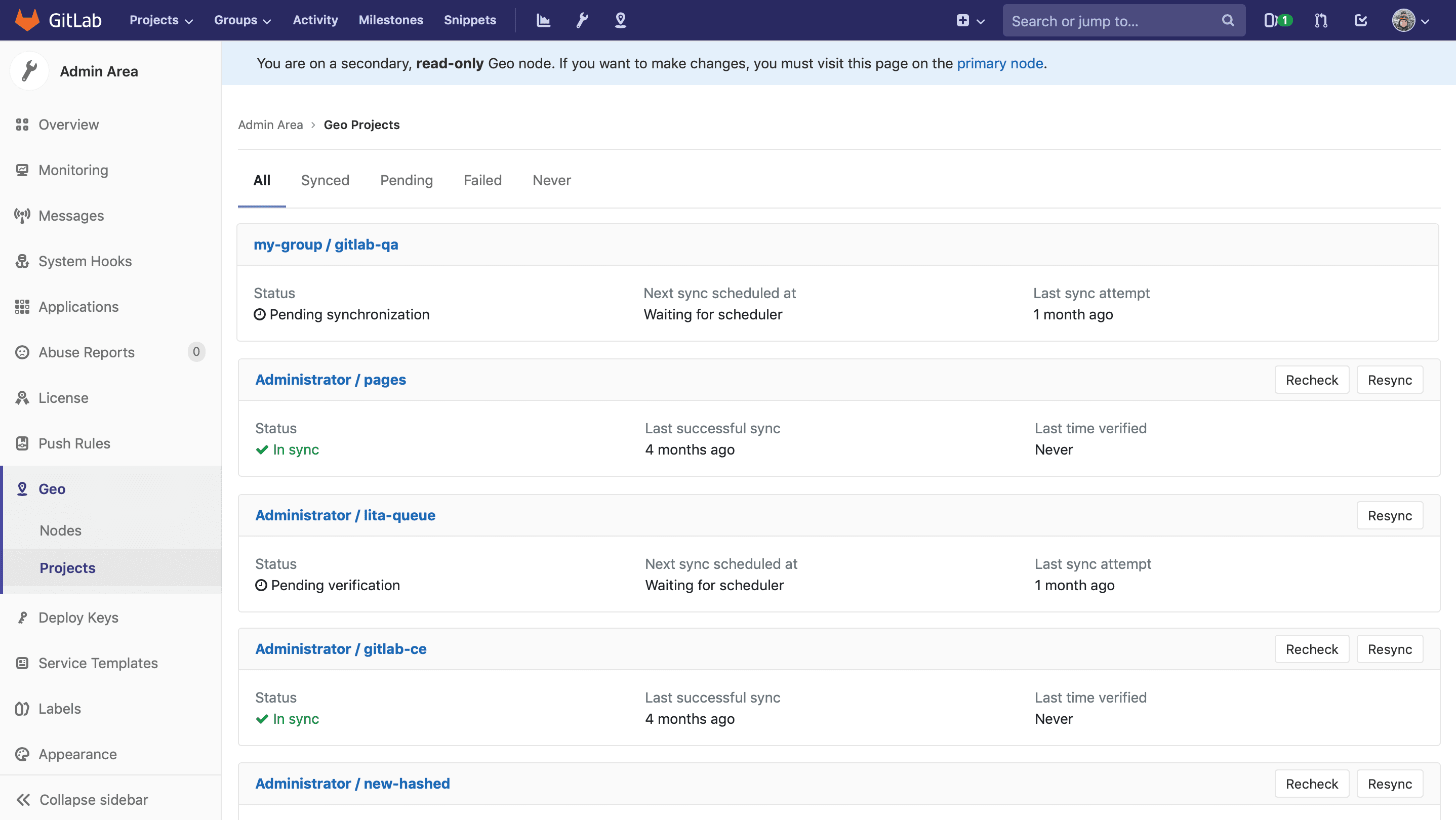 Geo UX improvements in Admin Area