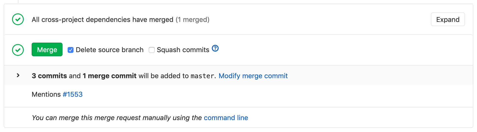 Cross-project Merge Request Dependencies