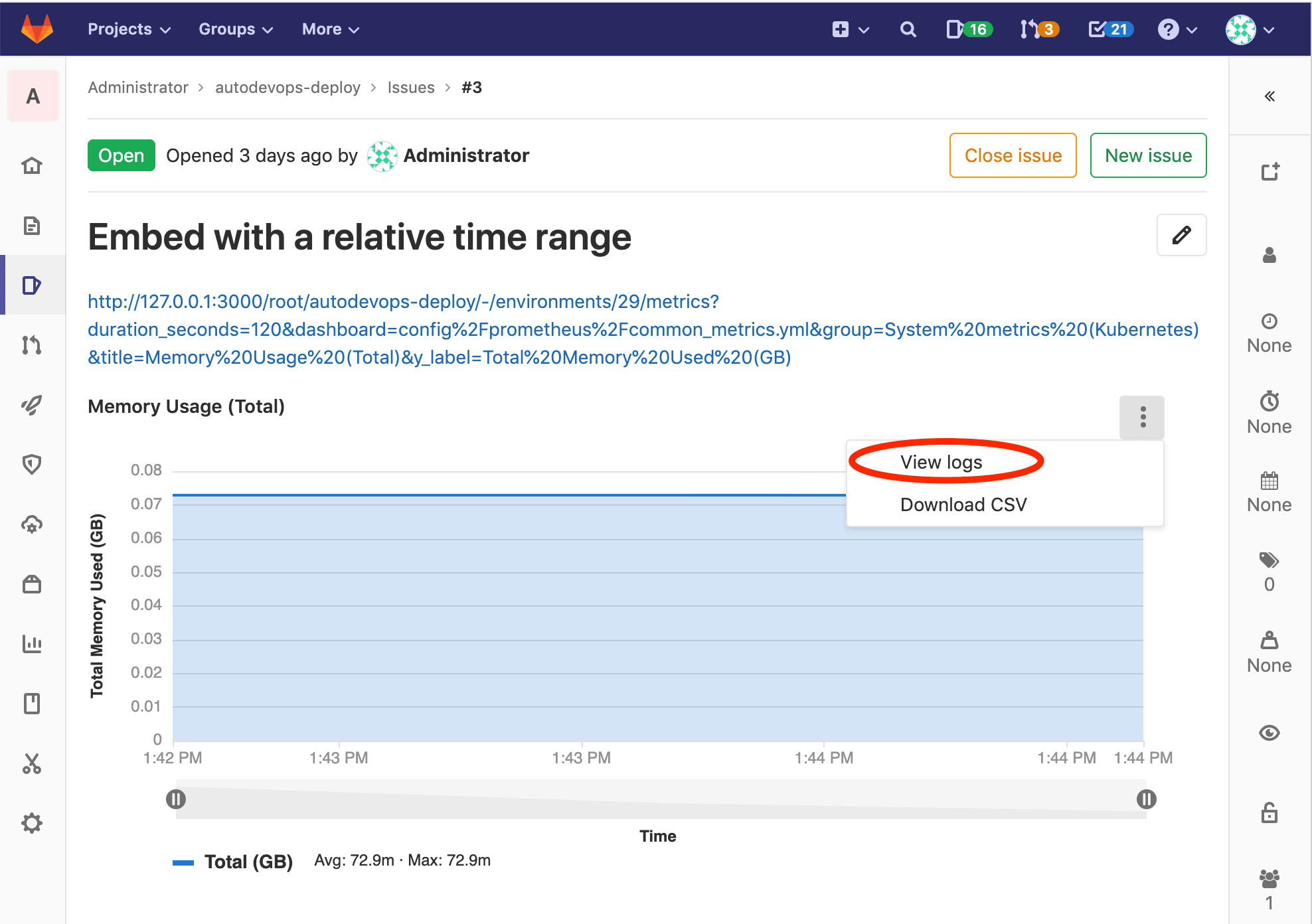 Drill down from incident to log explorer