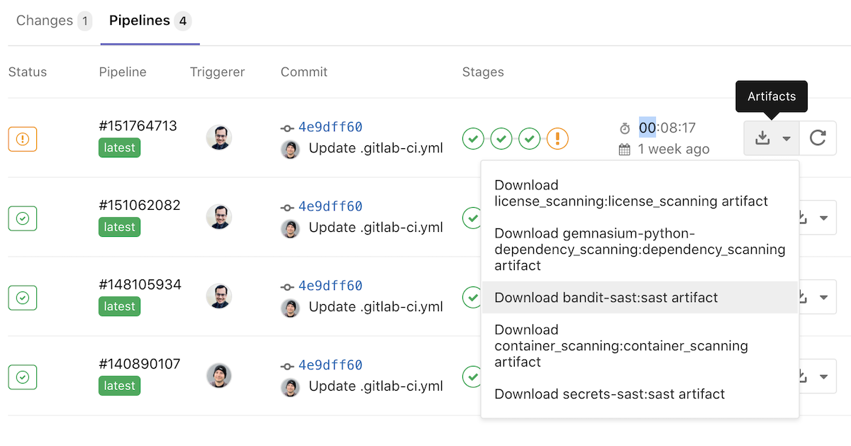 Download job artifacts faster and easier