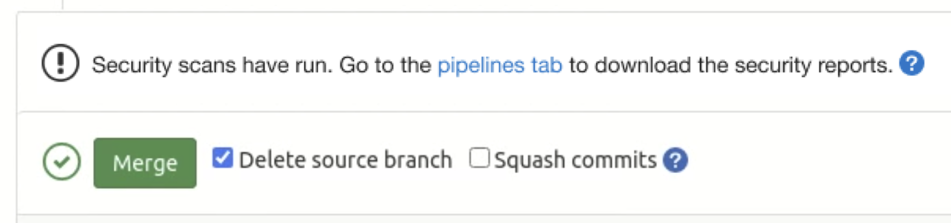Improved merge request experience for security scans