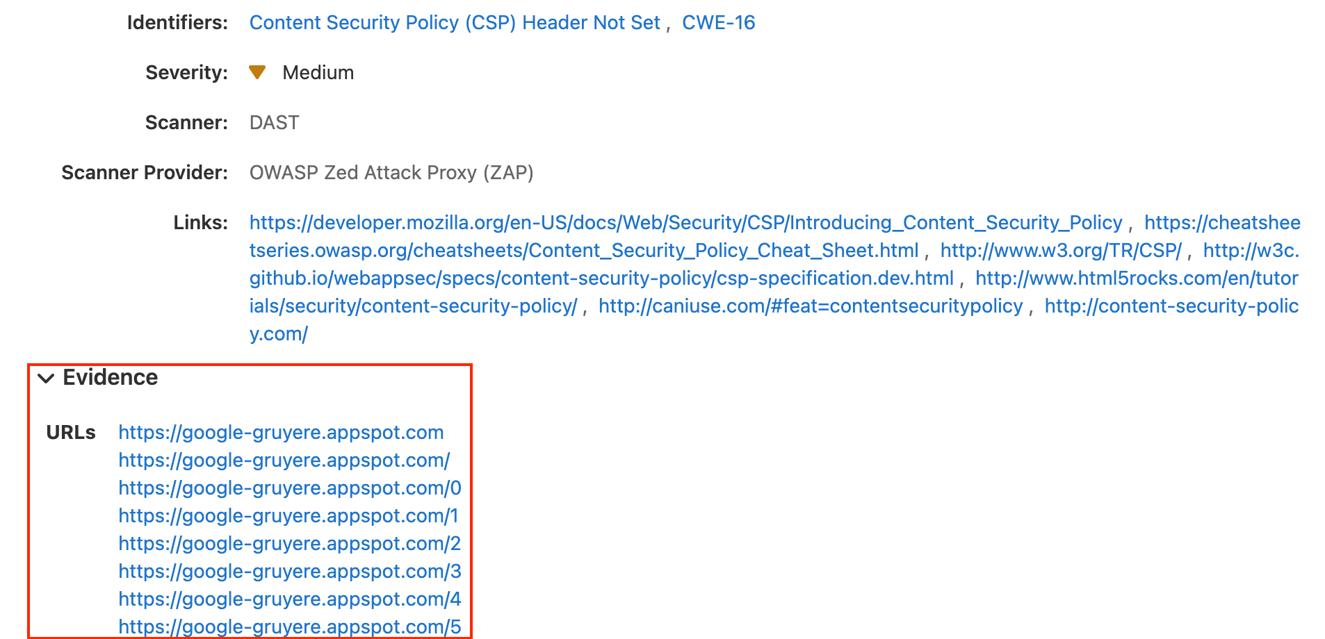 Aggregate identical DAST vulnerabilities into a single vulnerability