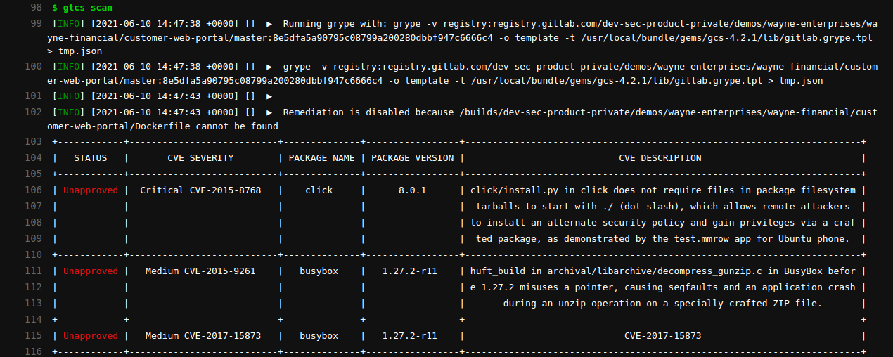 Container Scanning Integration with Grype