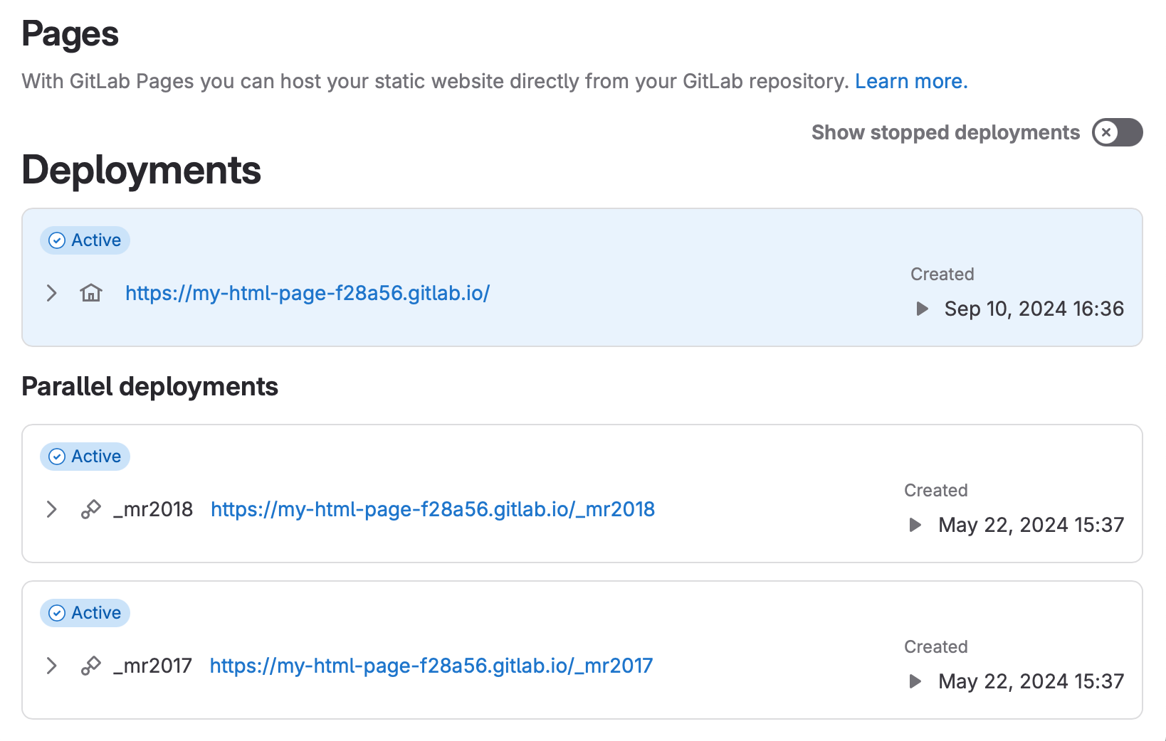 GitLab Pages parallel deployments in beta