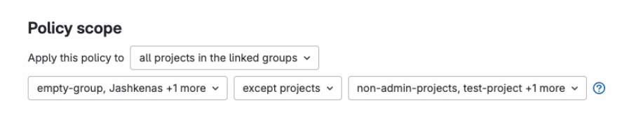 Add groups to security policy scope