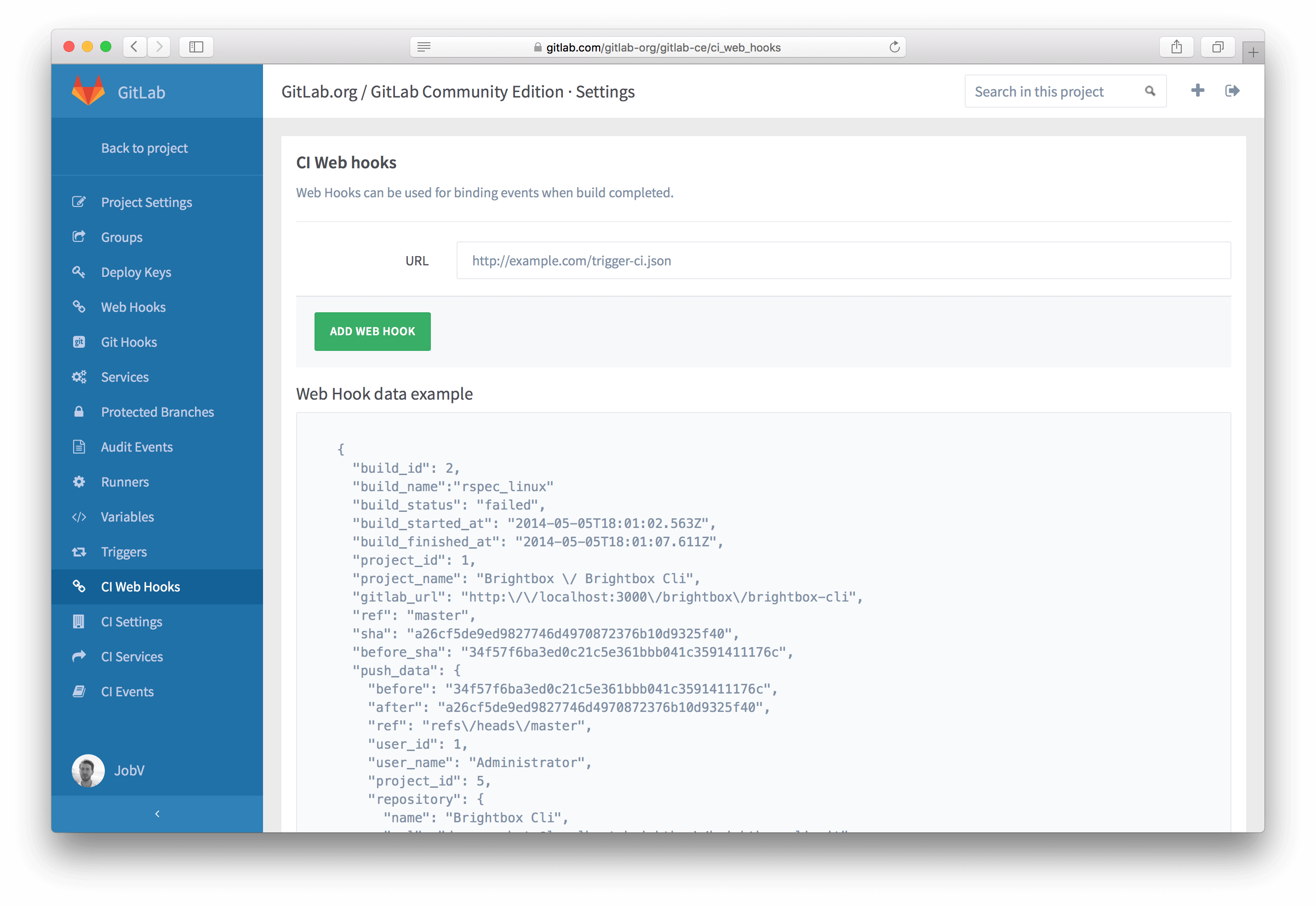 GitLab CI build graphs under graphs