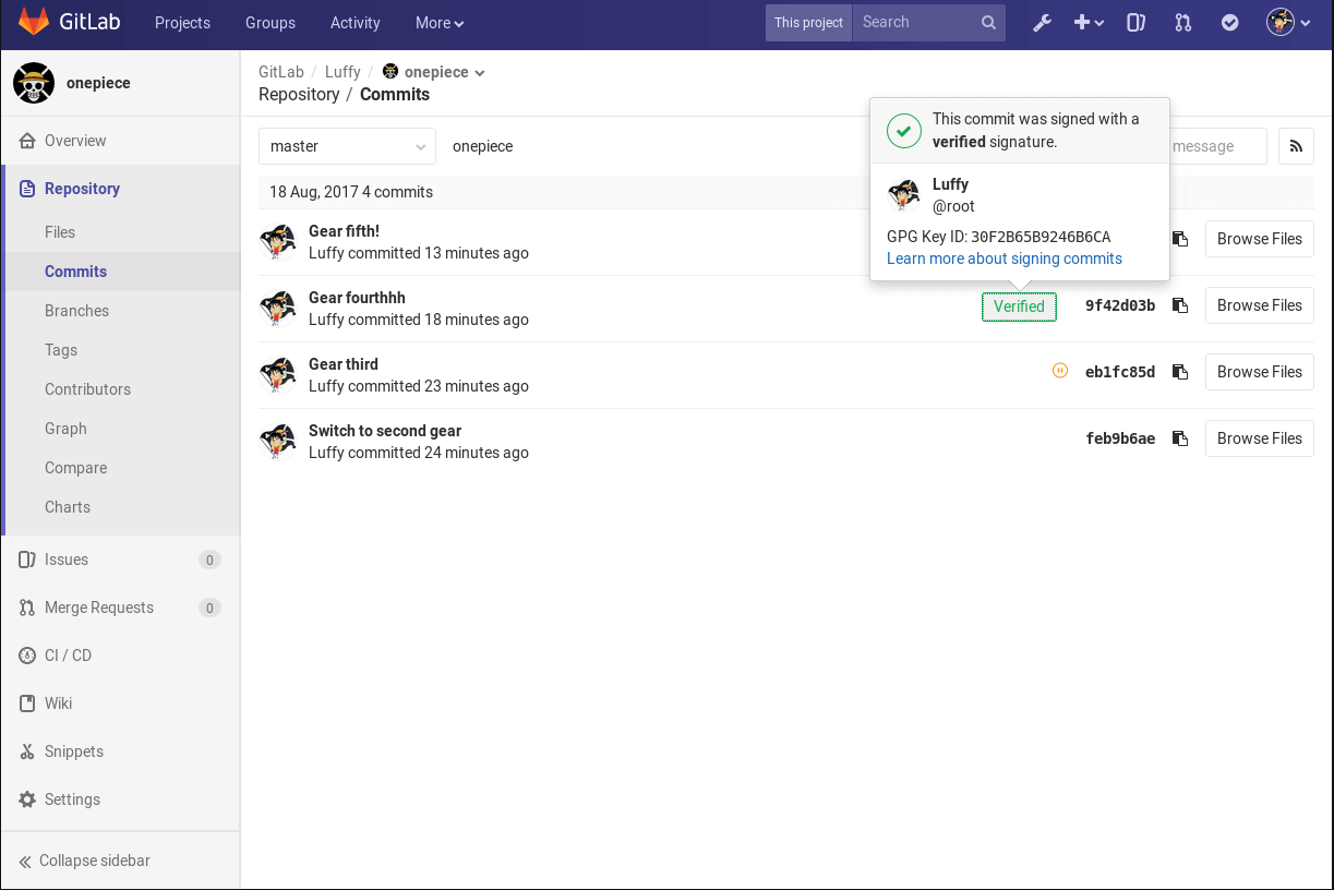 GPG Commit Verification
