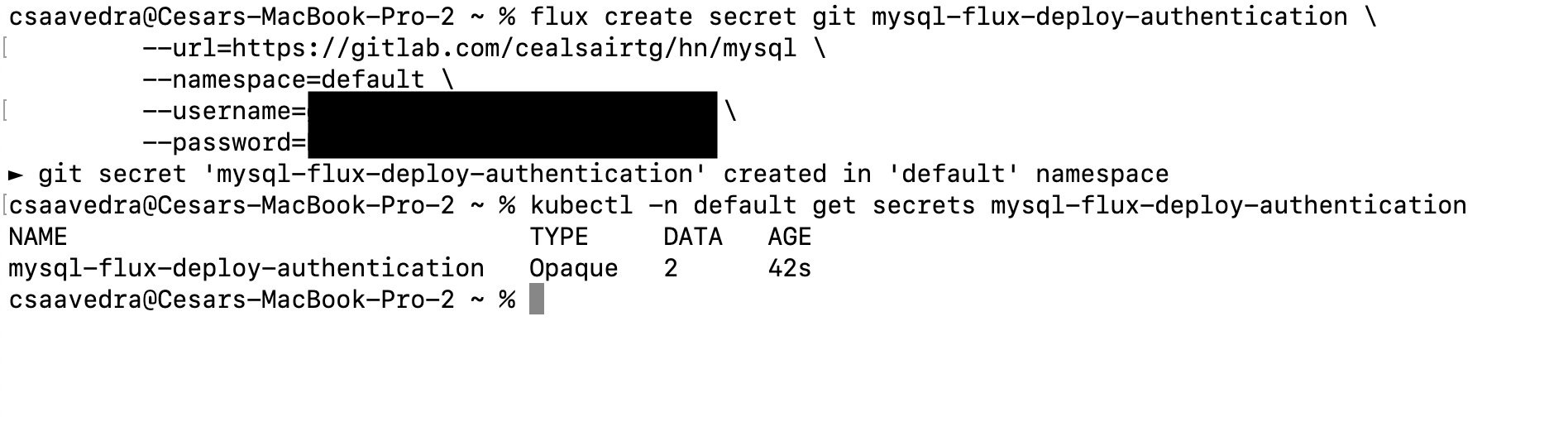 mysql-secret-created