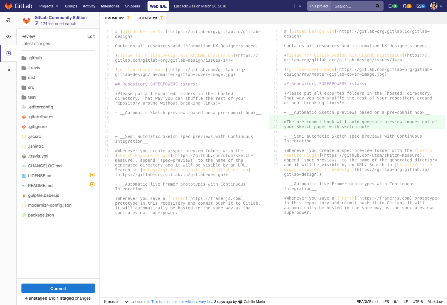 web ide revised concept review mode